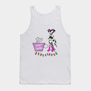 Merry Christmas with a Festive 101 Dalmatian Dog Tank Top